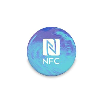 China Epoxy NFC Phone Tag Waterproof/Waterproof 13.56mhz RFID Colorful NFC Self Adhesive Tag for sale