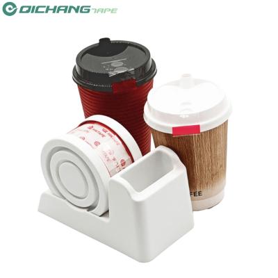 China Waterproof Opp Tape Stick On Paper Bag Sealing Juice Cup Cake Box Takeout Food Sealing for sale