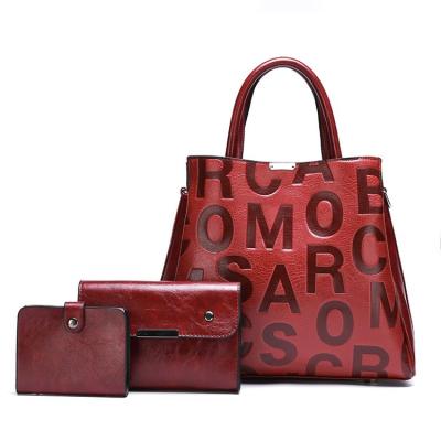 China 2021 New Fashion 3pcs Bag Set Woman Designer Handbag Letter Bag for sale