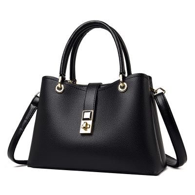 China 2021 fashion women fashion top-handle 3 layer litche stripe leather long shoulder bag tote bag for sale