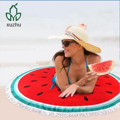 China Custom Printed QUICK DRY Round Microfiber Beach Towel for sale