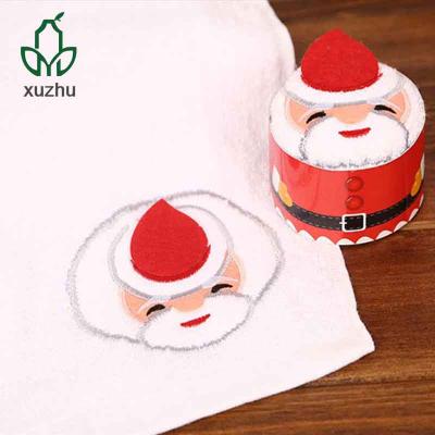 China 100% White Cakes Hand Towel Cotton Face Towel Christmas Gift Set QUICK DRY for sale