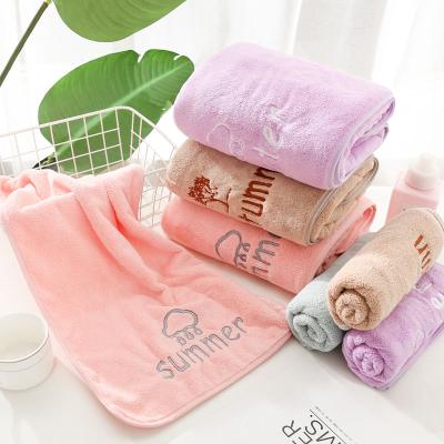 China China factory best selling embroid disposable four seasons face higher than cotton water absorption microfiber winter hand towel for sale