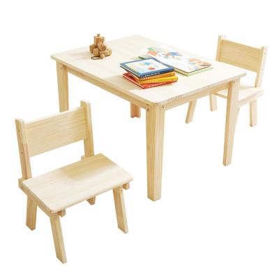 China Minimalist kindergarten wooden children's table and chair set solid wood table for sale