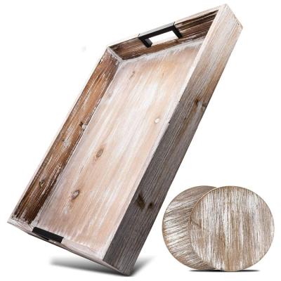 China Nordic Simple Modern Style Living Room Decoration Solid Wood Pallets Wooden Tea Tray for sale