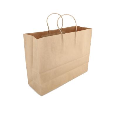 China Single Recycled Materials Kraft Paper Material With Handle Belt With Milk Tea Coffee Cup Holder Double Takeout Paper Bag for sale