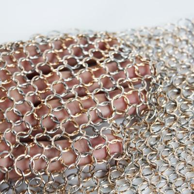 China Durable Stainless Steel Chainmail Curtain/Decorative Metal Ring Mesh for sale