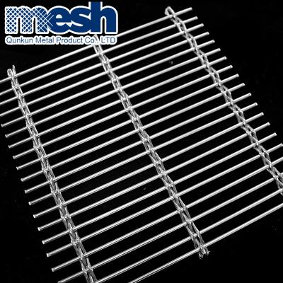 China Flexible Decorative Wire Mesh Wall Cladding Stainless Steel Architectural Cable Rod Woven Railing for sale