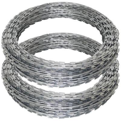 China Poland 900mm Coil Thermal Razor BTO-22 Accordion Barbed Wire Iron Wire for sale