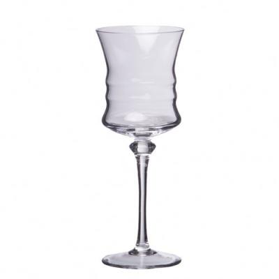 China Handmade Glassware Maker Clear Shaped Red Wine Glass Ball Stem for sale