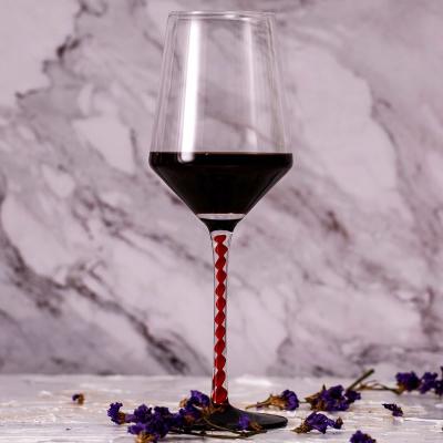 China Hebei lead free supplier luxurious 28cl crystal glass goblet of wine for sale