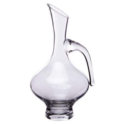 China Good Selling Antique Shape Handmade Decanter With Handle And Thick Base for sale