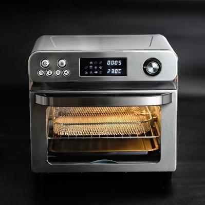 China Large Hotel 23L 1800W High Power Air Fryer Digital Multi Oven Toaster Functions Stainless Steel for sale