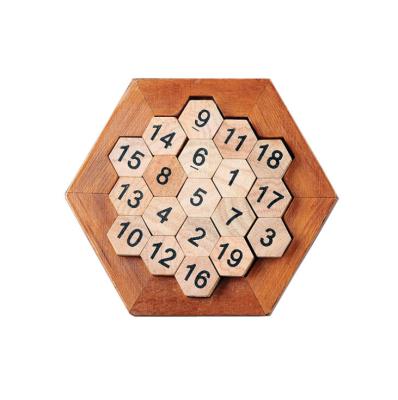 China Eco-friendly Material Wooden Number Game Digital Equal 19 Sum To 38 Math Board Game Toy For Kids And Adults Classic Puzzle Toys Brain Teaser for sale