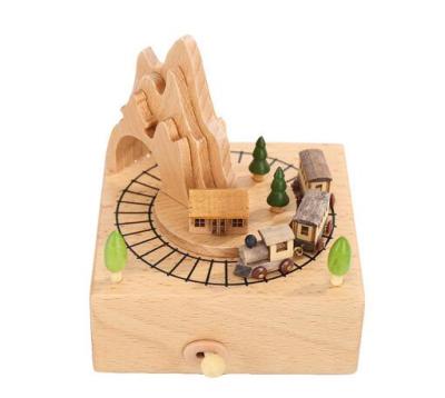 China Environmental Friendly Factory Directly Sells The Cogs Music Box Carousel Ferris Wheel Music Box For Birthday Gift Present (The Little Train) for sale