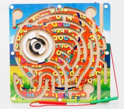 China Kids Maze Toys Maze Hot Kids Labyrinth Toys Wooden Educational Maze Wooden Board Game Wooden Educational and Magnetic Kids Maze Puzzle Board Children Toys for sale