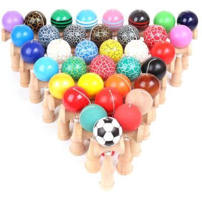 China Unique Wooden Toy With String And Ball Kids Early Education Wooden Toy Hand-eye Coordination Training Wooden Sword Ball Toy For Skill for sale