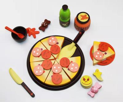 China Educational Baking Game Toys Halloween Mystical Kitchen Pretend Play Kids Birthday Cake Wooden Cutting Toy for sale