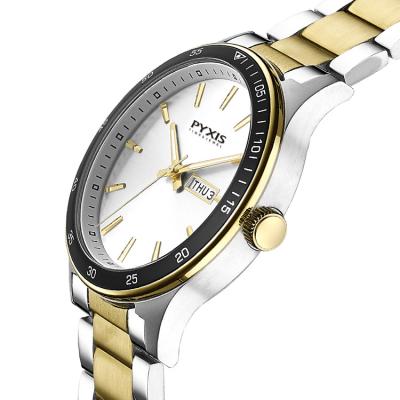 China Day/Date Two Tone Oyster Watch With Date Cheap Stainless Steel Quartz Watches for sale