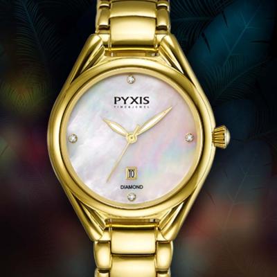 China Day / date polished gold watch stainless steel quartz watches japan movement handcraft logo watch for sale