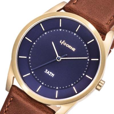 China LT129 UNICORN Minimalist Business Men Waterproof Hot Selling Leather Women Couple Quartz Wristwatches for sale