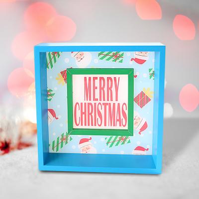 China America Solid Wood Acrylic Picture Frame Christmas Atmosphere Decoration Picture Frame Living Room Decoration for sale