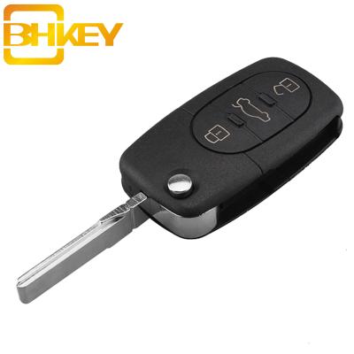 China ABS & Metal 3 Buttons 4D0837231K 434Mhz ID48 Chip Car Key Flip Remote Key FOB For Audi A3 A4 A6 A8 TT Auto Parts for sale