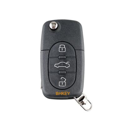 China ABS & Metal 3 Buttons HU66 Blade Blank Remote Key Shell Cover Shell For Audi A2 A3 A4 A6 A8 TT for sale