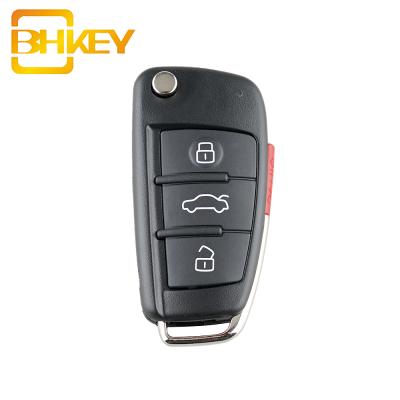 China ABS & Metal 3+1 Buttons HU66 Blade Blank Remote Key Shell Cover Shell For Audi A4 A6 A8 Q5 Q7 S8 TT for sale