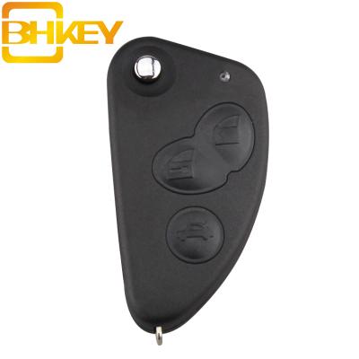 China ABS & Metal 3 Buttons Blade Flip Car Key Case Shell For Alfa Romeo 147 156 166 GT Car Remote Key Cover for sale