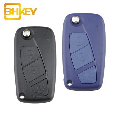 China ABS & Metal 3 Buttons 433 Mhz Flip Folding Car Key Fob Remote Key For FIAT PANDA IDEA PUNTO STILO Black/Blue for sale