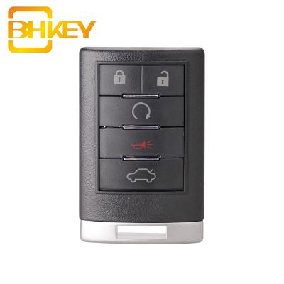 China ABS & Metal 5 Buttons 315Mhz OUC6000066 Entry Keyless Car Remote Key FOB For Cadillac CTS SRX STS DTS for sale