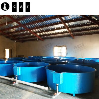 China Original FRP Fiber Reinforced Plastic Commercial Aquarium- Around Fiberglass FRP Biofloc Fish Farming Tank for sale