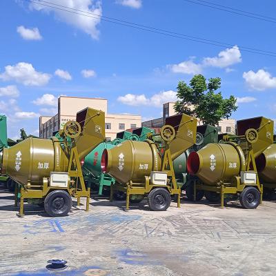 China Building material stores used JZC350 small portable concrete mixer with pump mobile concrete mixer in Indonesia for sale