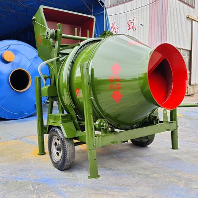 China Construction Material Shops High Efficiency Motor JZC450 Portable Concrete Mixer Machinery With Pump for sale