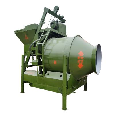 China Construction Material Stores JZM500 Heavy Duty Concrete Construction Site Mixer With Elevator Hopper for sale