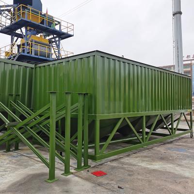 China Roads 100 ton Double-layer horizontal cement silo for fly ash, lime powder and cement storage for sale