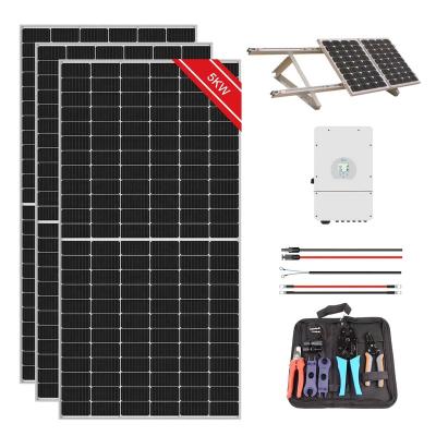 China 3.5kw 5kw 8.5kw 10kw Home Module Kit Price 10kw Panel Set PV Power Solar Energy On Grid Solar Generation Circuit for sale