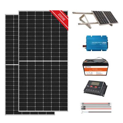 China Outdoor High Quality 200w Off Grid Solar Power System For Home, Farm Or Field for sale