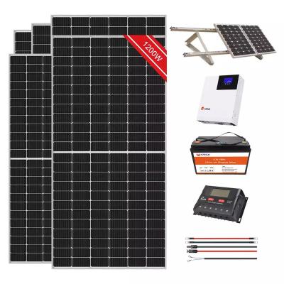 China Outdoor High Quality 1200w Off Grid Solar Power System For Home, Farm Or Field for sale