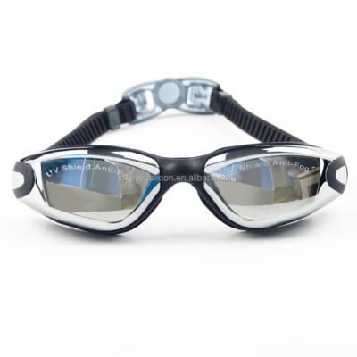 China Hot Selling DBJ-4900 Silicone Frame Anti Fog Swimming, Shatter Resistant, UV Proof, Buckle Fastens Swimming Goggles for sale