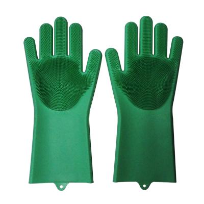 China Clean Room Household Cleaning Silicon Long Scrub Wash Scrubber Latex Gloves for sale