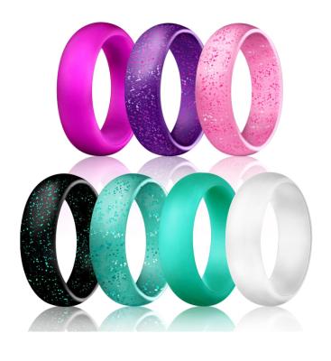 China Wholesale Casual/Sporty Food Grade Small Silicone Engagement Rings Fancy Unisex Finger Rings For Men And Women for sale