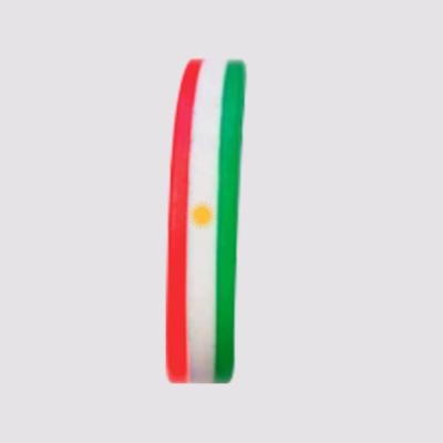 China 2020 Casual / Sports Cheap Custom Silicone Kurdistan Flag Wristband for sale