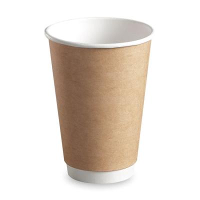 China 16oz Disposable Paper Cup Double Wall Disposable Paper Packaging For Coffee Tea for sale