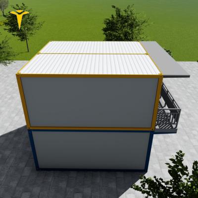 China Asian Tiny House Flat Pack Balcony Container Steel Prefab for sale