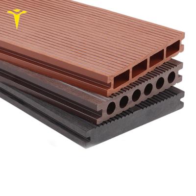 China Contemporary Easy Installation Wood Flooring Decking Wpc Exterior Wood Grain for sale