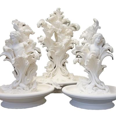 China GRC Modern Decorative Water Fountains Water Fountain Design With Carving Statue for sale