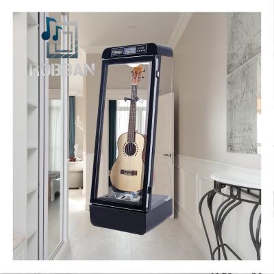 China Pixk Acrylic Plexiglass Fiberglass Box Double Neck Hard Classic Gun Acrylic Ukulele Musical Instrument Shipping Humidor Case for sale