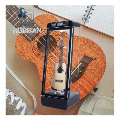 China Gift Acrylic Wooden Flower Shape Display Humidity Ukulele Direct Strings Pick Box Set Cabinet Reverse Ukulele Instrument Humidifier Case for sale